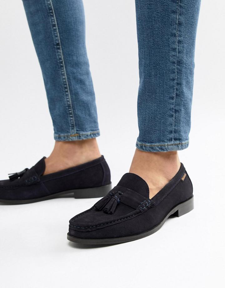 Ben Sherman Loafers Tassel Loafers In Navy Suede - Blue