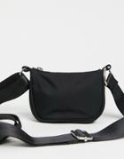 Asos Design Mini 90's Cross Body Bag In Black Nylon