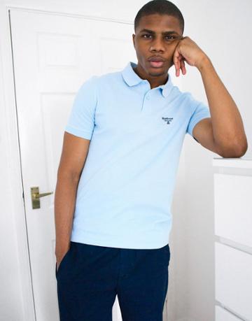 Barbour Beacon Polo In Light Blue-blues