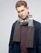 Selected Homme Scarf In Fair Isle - Navy