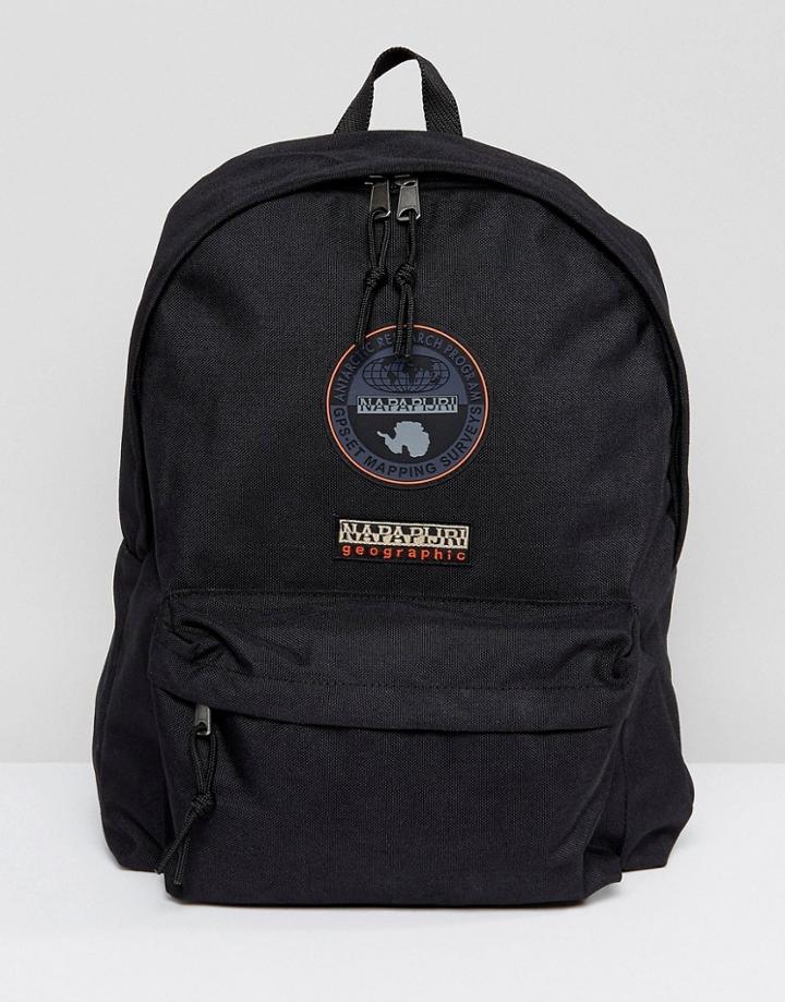 Napapijri Voyage Logo Backpack In Black - Black