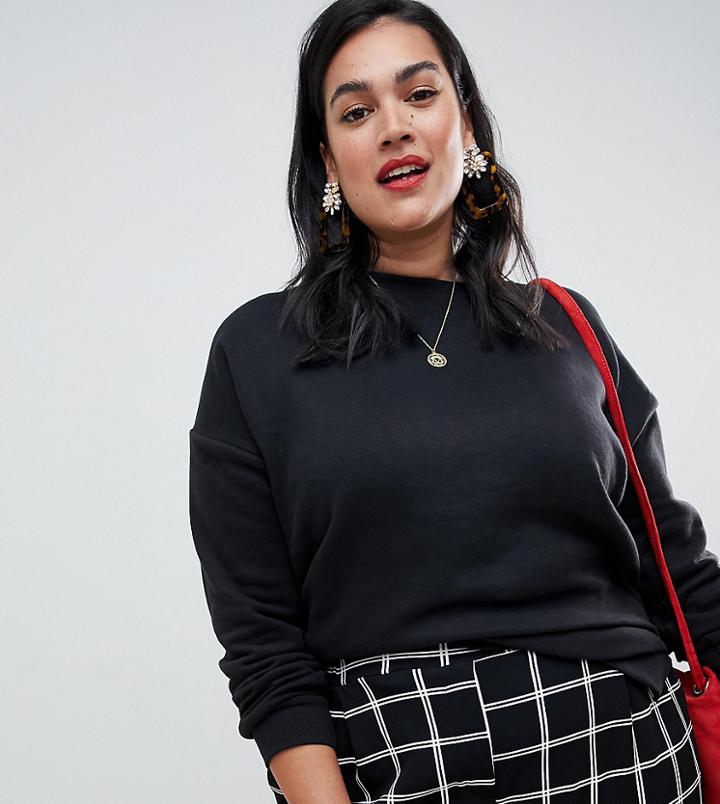 New Look Curve Slouch Sweat - Black