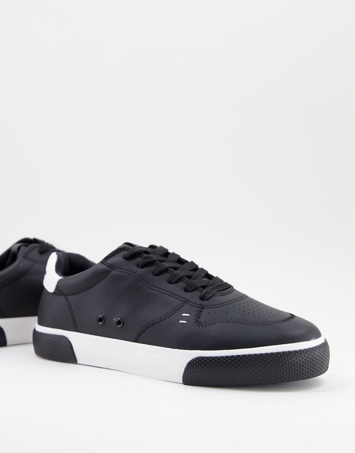 Bershka Sneakers With Contrast Panels In Black