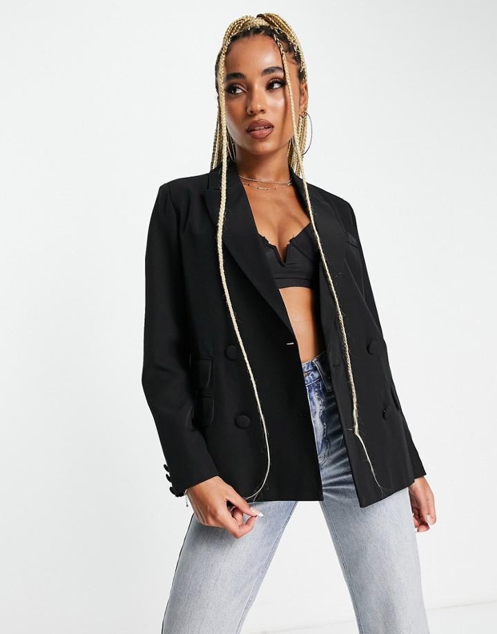 Unique21 Oversized Blazer In Black - Part Of A Set
