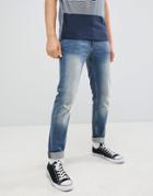 Burton Menswear Tapered Fit Jeans In Blue - Blue