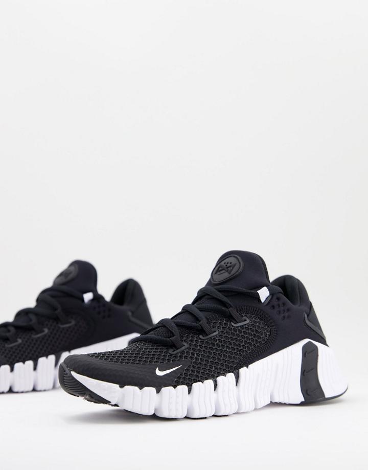 Nike Training Free Metcon 4 Sneakers In Black/white-multi