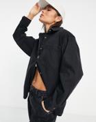 Asos Design Denim Original Shirt In Black