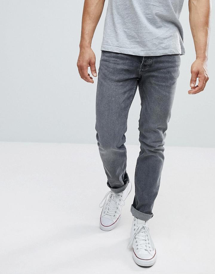Mango Man Slim Jeans In Gray - Gray