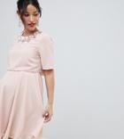 Asos Design Maternity 3d Crop Top Mini Dress - Pink