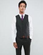 Gianni Feraud Slim Fit Green Donnegal Wool Blend Suit Vest - Green