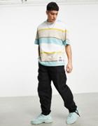 Tommy Jeans Bold Stripe Oversized T-shirt In Cream-white
