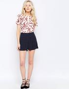 Sugarhill Boutique Polka Dot Shorts With Bow Deatil