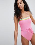 Juicy Couture Color Block Swimsuit - Pink