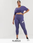 Nike Air Running Plus Leggings In Blue