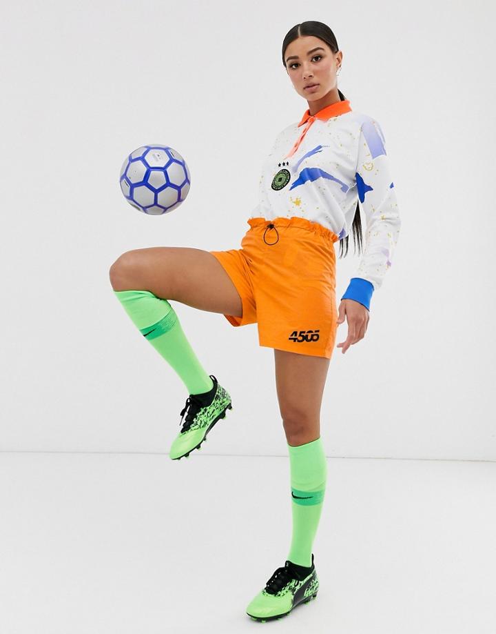 Asos 4505 Soccer Short With Gathered Waist-multi