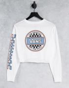 Vans Bond Standard Back Print Long Sleeve T-shirt In White