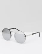 Jeepers Peepers Round Sunglasses In Silver - Silver