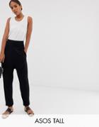 Asos Design Tall Ultimate Jersey Harem Pants - Black