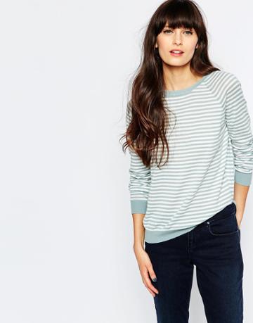 Selected Niba Sweater In Fine Stripe