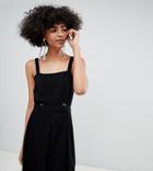 River Island Cami Dress With Waist Detail - Black