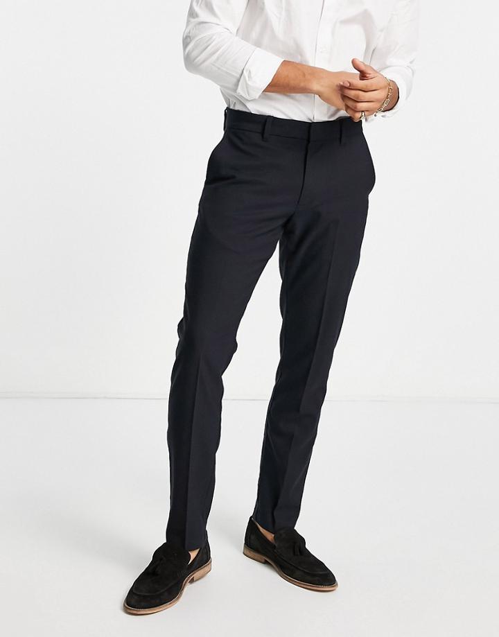 New Look Slim Suit Pants In Navy