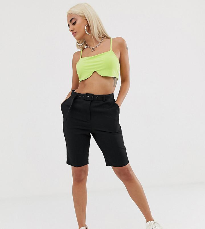 Asos Design Petite City Shorts-black