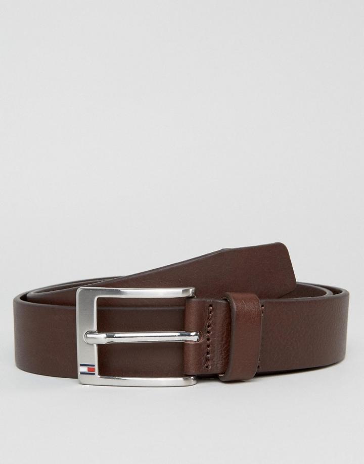 Tommy Hilfiger Aly Leather Belt In Brown - Brown