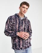 Billabong Furnace Pattern Anorak Fleece In Navy