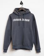 Criminal Damage Oversized Hoodie In Charcoal - Part Of A Set-grey