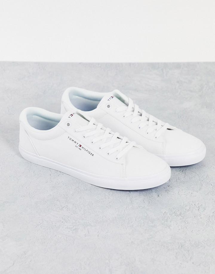 Tommy Hilfiger Essential Sneakers With Text Logo In White