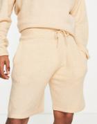 Topman Oversized Knitted Shorts In Stone-neutral