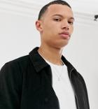 Another Influence Zip Through Cord Shacket-black