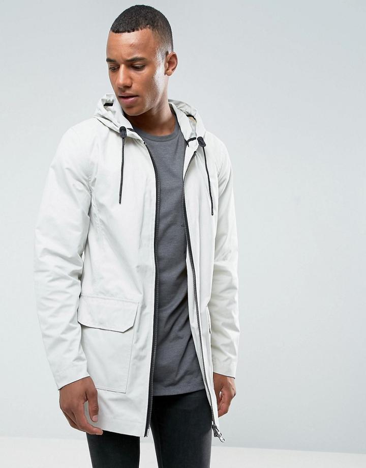 D-struct Long Line Tech Parka - White