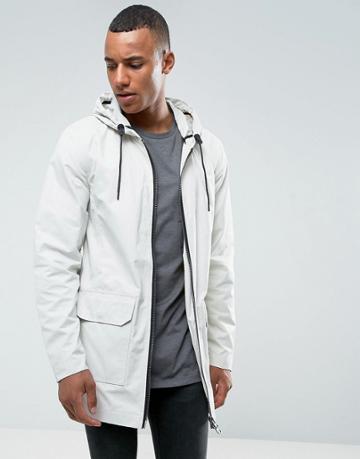 D-struct Long Line Tech Parka - White