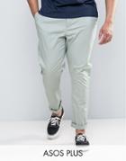 Asos Plus Skinny Chinos In Light Blue - Blue