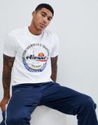 Ellesse Rombio T-shirt With Large Stamp Print In White - White