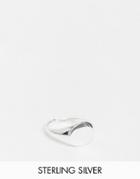 Pieces 18k Plated Signet Ring In Sterling Silver