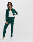 Adidas Originals Adicolor Three Stripe Cigarette Pant In Green - Green