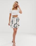 Influence Frill Mini Skirt In Stripe - Multi