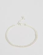 Pilgrim Silver Plated Double Layer Chain Bracelet - Silver