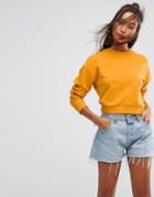 Asos Cropped Sweatshirt - Yellow