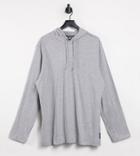 French Connection Plus Logo Hoodie In Light Gray-grey