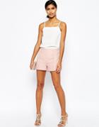 Asos Lace Occasion Shorts - Nude