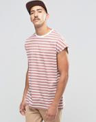 Asos Oversized Sleeveless T-shirt With Stripe In Pink