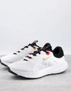 Nike Running Escape Run Sneakers In White And Gold