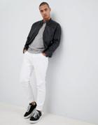 Selected Homme Leather Racer Jacket-black