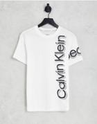 Calvin Klein Jeans Vertical Bold Logo T-shirt In White