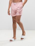 Siksilk Logo Swim Shorts In Pink - Pink