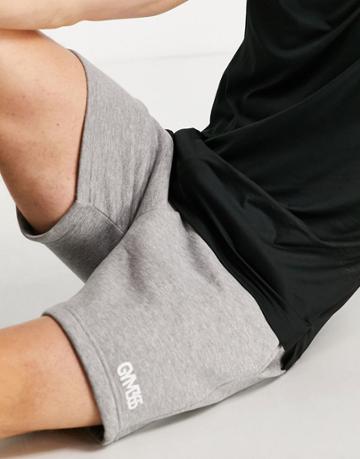 Gym 365 Jersey Logo Shorts In Gray-grey