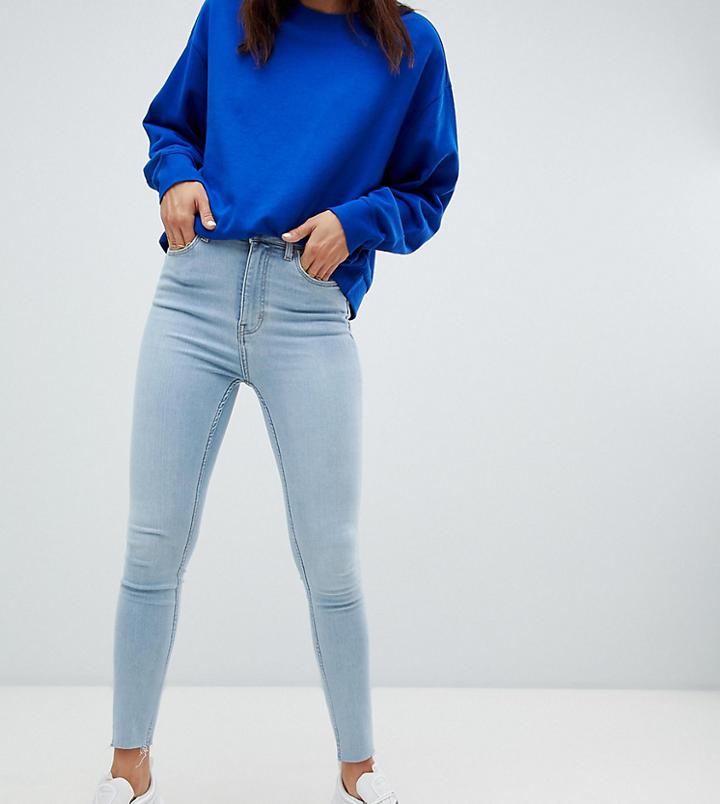 Weekday Body High Waist Superstretch Raw Hem Skinny Jean